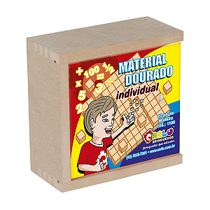 Material Dourado Individual 62 Peças em Madeira Carlu