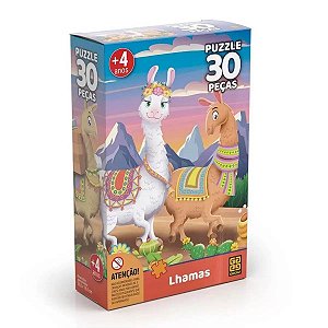 Puzzle 30 Peças Lhamas