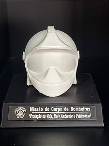 Capacete decorativo Branco/Preto
