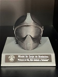 Capacete decorativo Preto/Prata