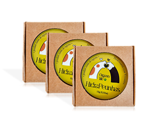 Combo 03 Hidra PETinhas - Hidratante Natural Pet De Patinhas, Focinho, Coxins