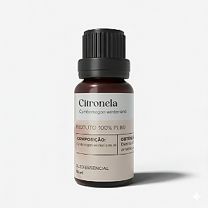 Óleo Essencial de Citronela 10ml – Cymbopogon winterianus | Repelente Natural e Purificante do Ambiente