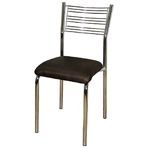 Cadeira sala de jantar DO 414E estofado anatômico marrom