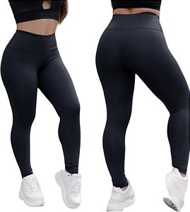 Calça legging flanelada montaria com bolso na frente. - Alice fashion