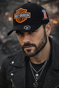 Boné bordado Harley