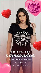 Babylook preta banda Avenged Rock caviar