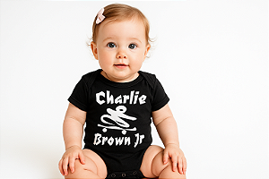 Body bebê preto rock banda Charlie Brown Jr