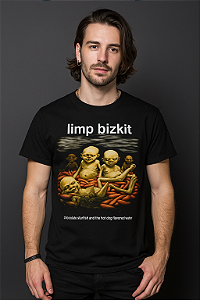 Camiseta preta Rock banda Limp Bizkit