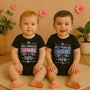 Body bebês para o dia dos país - letras azuis