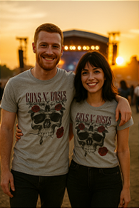 Camiseta Especial Guns N' Roses GNR Skull