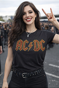 Blusinha ACDC com brilho
