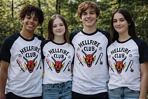 Camiseta Hell Fire branca unissex