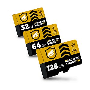 Cartão de memória Turbo + Adaptador Pendrive Nano Slim + SD - 16GB , 32GB , 64GB e 128GB - Gshield