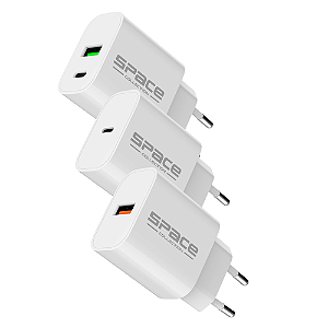 Carregador Orbit -  Tipo C / USB-A - SPACE