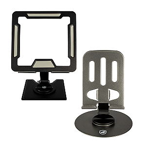 Suporte Metálico de Mesa com Rotação 360º Ajustável e Dobrável - Discovery - Gshield