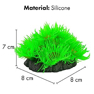 ENFEITE DE SILICONE SOMA CORAL ZOANTHUS VERDE 04