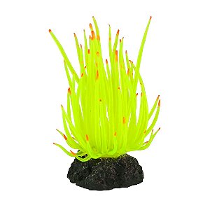 ENFEITE DE SILICONE SOMA ANEMONA LONG TENTACLE AMARELA