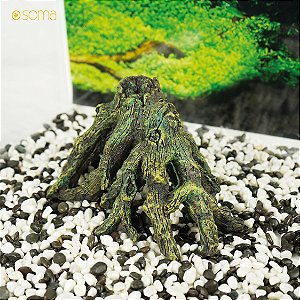 ENFEITE DE RESINA SOMA TRONCO RAIZ 05(20,5X16,8X12 CM)