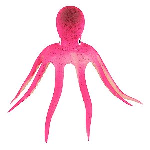 ENFEITE DE SILICONE SOMA JELLY OCTOPUS ROSA