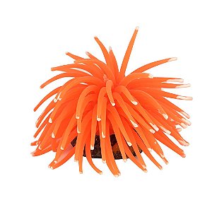 ENFEITE DE SILICONE SOMA ANEMONA SHORT LARANJA  6 CM