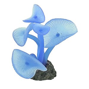 ENFEITE DE SILICONE SOMA CORAL MUSHROOM LONG STEM AZUL