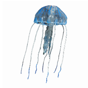 ENFEITE DE SILICONE SOMA JELLYFISH BIG AZUL