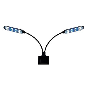 LUMINARIA LED SOMA X 7 PRETA (15W) LED BRANCO/AZUL 127V