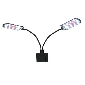 Luminária Led Soma X7 Preta (15w) Led Branco/vermelho 127v