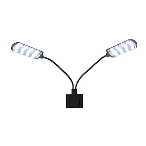 LUMINARIA LED SOMA X 7 PRETA (15W) LED BRANCO AUTOVOLT