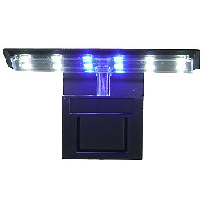 LUMINARIA LED SOMA X 3 PRETA (5W) LED BRANCO/AZUL AUTOVOLT