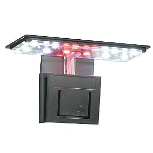 Luminária Led Soma X3 Preta (5w) Led Branco/vermelho 127v