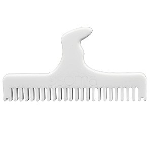 Pente Multifuncional Soma Acrilico P/substrato 20cm Branco