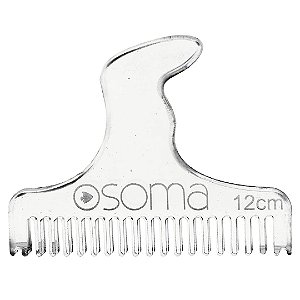 Pente Multifuncional Soma Acrilico P/substrato 12cm Incolor