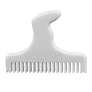 Pente Multifuncional Soma Acrilico P/substrato 12cm Branco