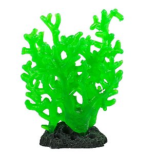 ENFEITE DE SILICONE SOMA CORAL ACROPORA COLOR VERDE