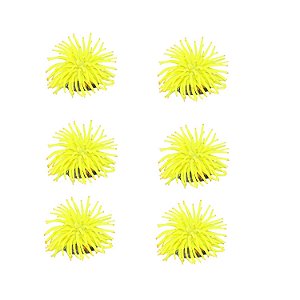 ENFEITE DE SILICONE SOMA ANEMONA SHORT AMARELA4,5 CM (6 UN)