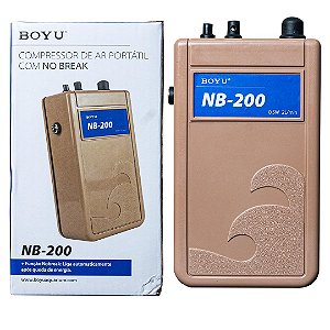 COMPRESSOR DE AR BOYU A PILHANB-200 NOBREAK 2L/MIN
