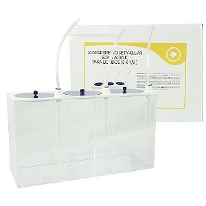 COMPARTIMENTO RETANGULAR SOMA ACRYLIC P/LIQUIDOS(3 X 1,5L)