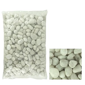 SEIXO SOMA NATURAL PEBBLE WHITE BRILHO (20-30MM)-10KG