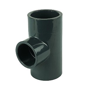 SANKING TEE DE REDUCAO SOLDAVEL UPVC CINZA 50-40MM 1-1/2"-1-1/4"