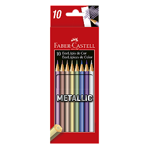 Lápis de Cor 10 Cores Metalicas Faber-Castell