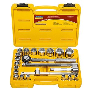 Chave Catraca Soquetes Com Maleta Tramontina 8 A 32mm 22 Peças
