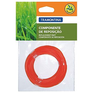 Fio Nylon 2,4mm 12 Metros Para Roçadeira Tramontina