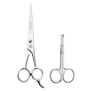 Kit Beleza Masculino Tesouras Para Cabelos e Pelos Mundial