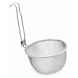 Peneira Utensílios Cozinha Escorrer Massas Frituras Aço Inox