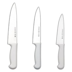 Kit Jogo Faca Açougueiro Profissional 6" 7" 8" Inox Mundial