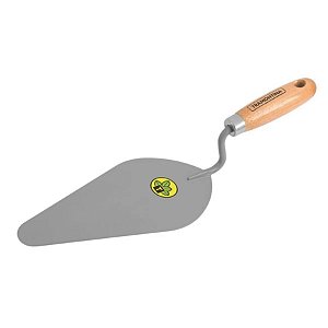 Colher Pedreiro Canto Oval 10" Cabo Madeira Tramontina Aço