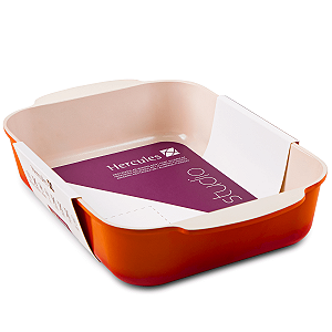 Assadeira Retangular Hercules 25x20cm Laranja PA9000-A25L
