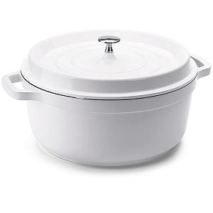 Panela Caçarola Redonda Antiaderente Hercules 6,8L Branca