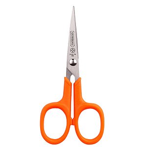 Tesoura De Bordar Fio Liso Laranja Pixel Mundial 10,8CM 3568-4.1/4